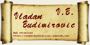 Vladan Budimirović vizit kartica